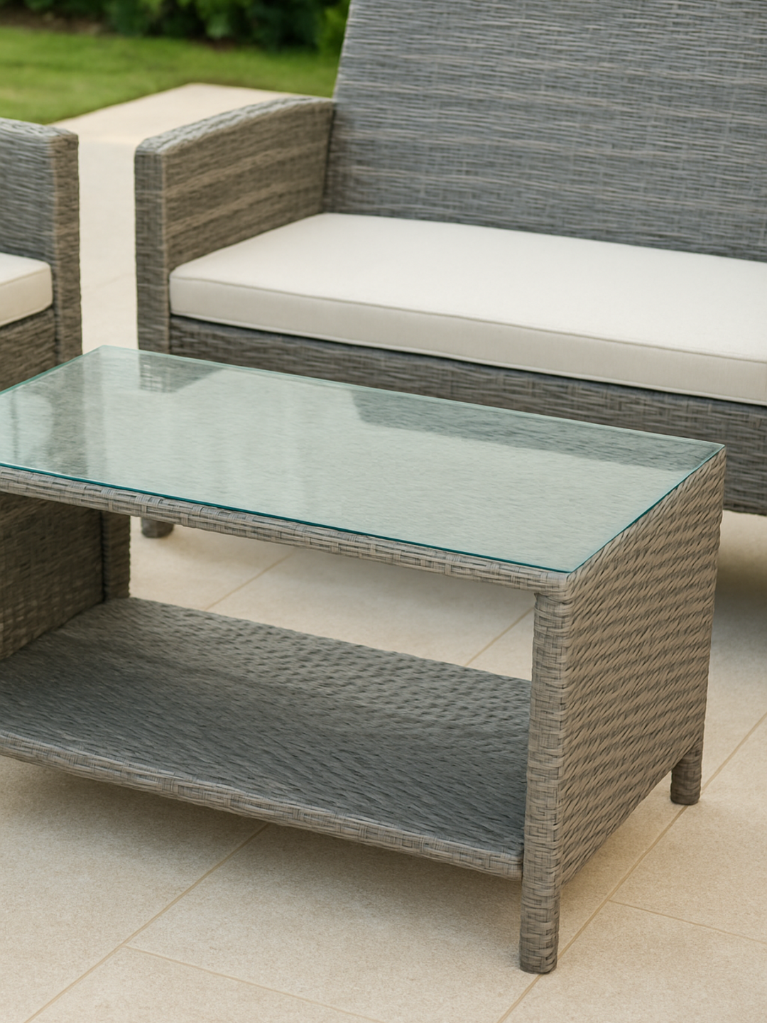 Hudson Grey 4 Seater Outdoor Lounge Set