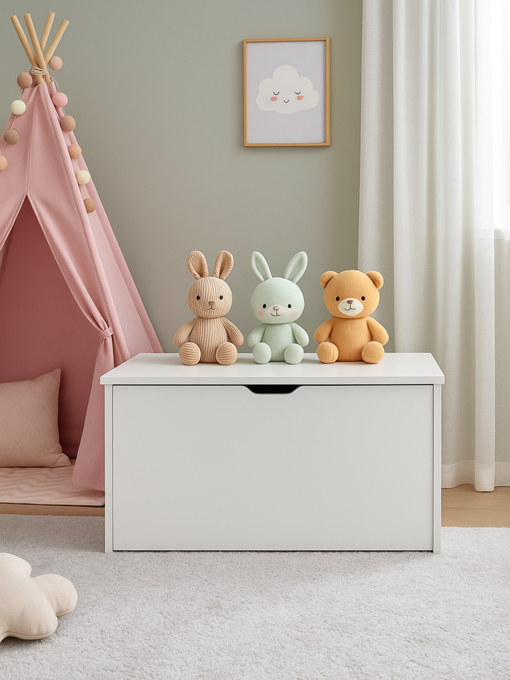 Alex White Classic Kids Toy Storage Box Chest
