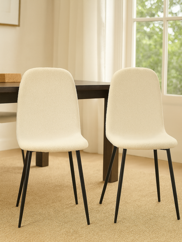 Estelle White & Black Dining Chair 2pcs