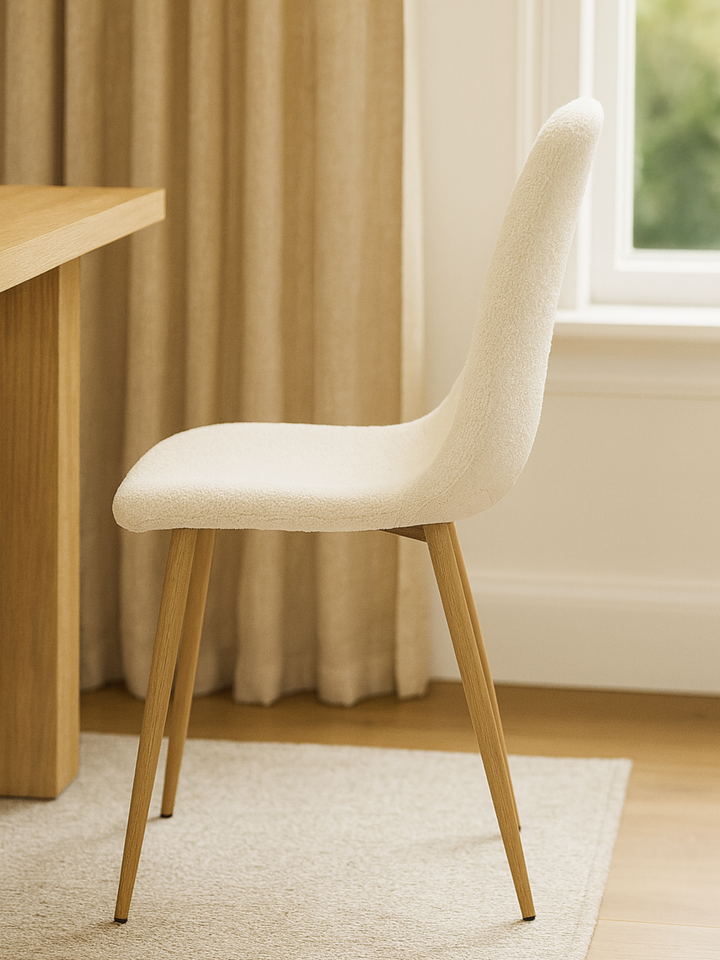 Estelle White & Natural Dining Chair 2pcs