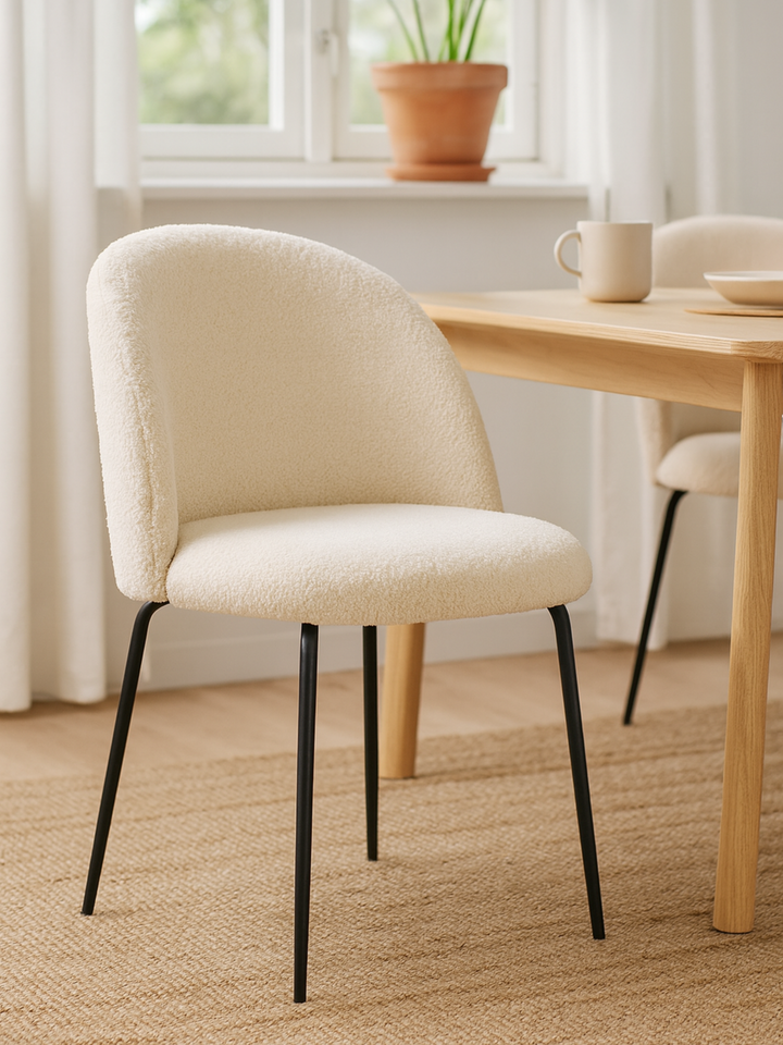 Lola Classic White & Black Dining Chair 2pcs