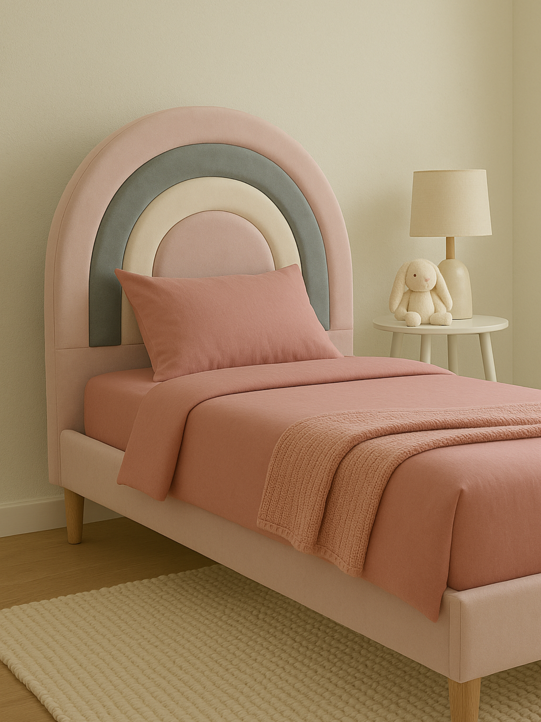 Rose Princess Pink Kids Single Bed Frame