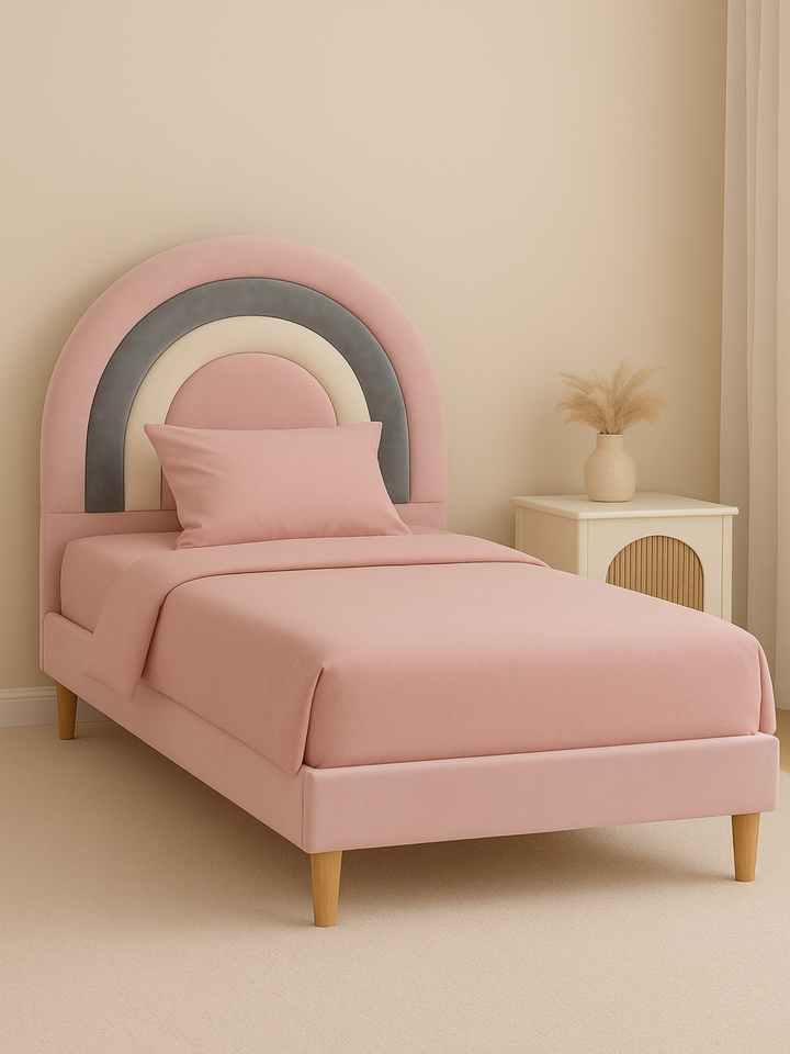 Rose Princess Pink Kids Single Bed Frame