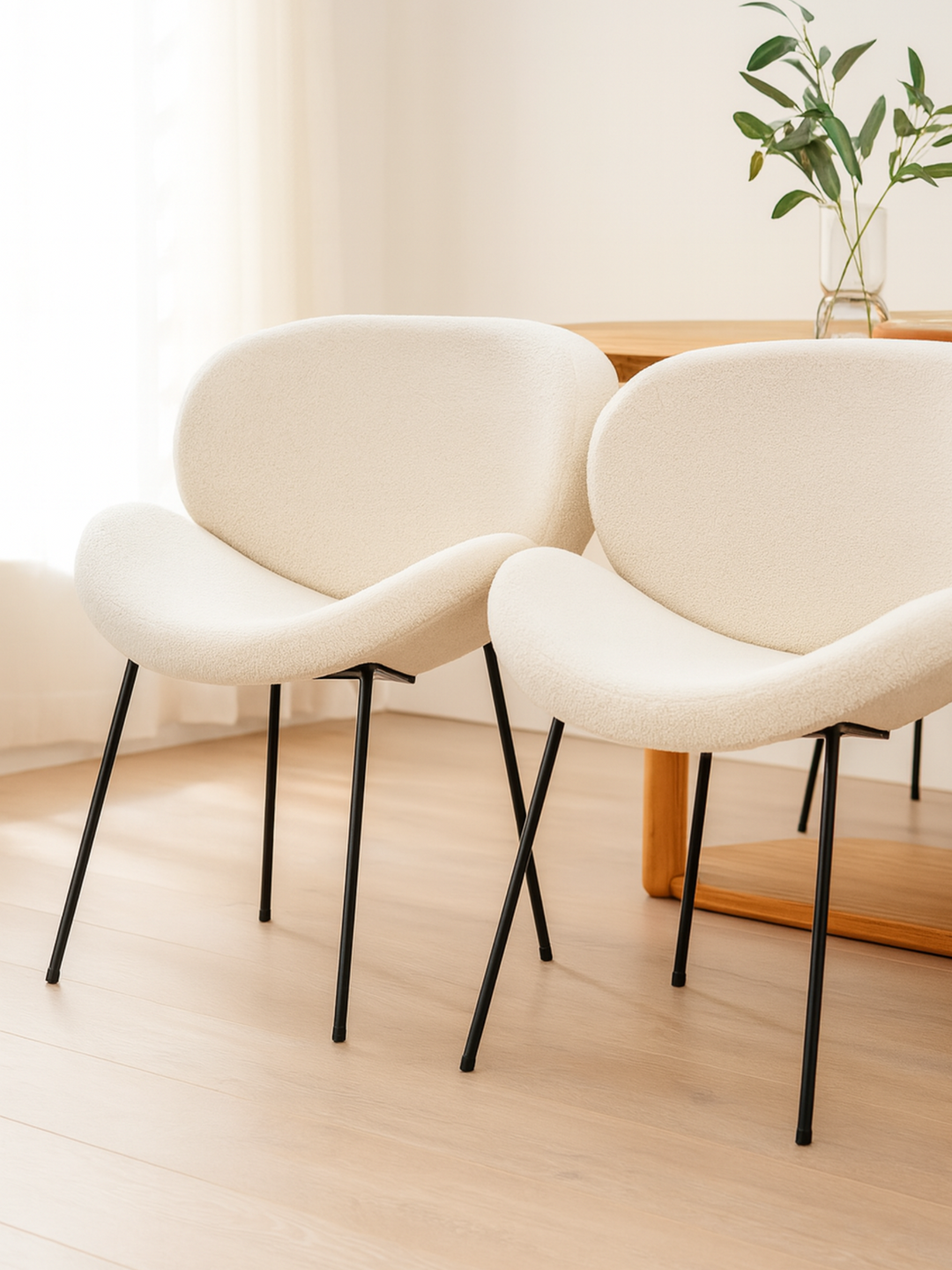 Laura White Arc Dining Chair 2pcs