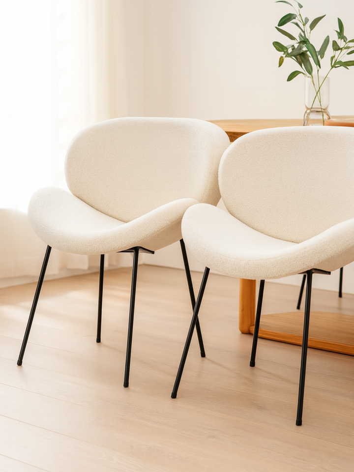 Laura White Arc Dining Chair 2pcs