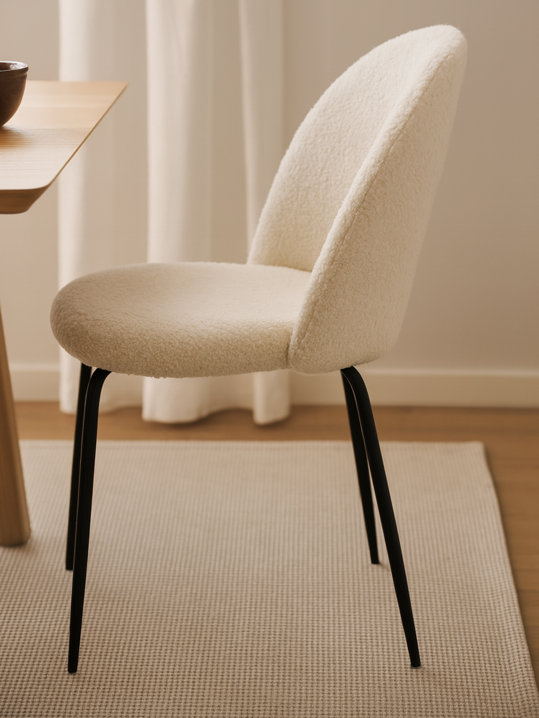 Lola Classic White & Black Dining Chair 2pcs