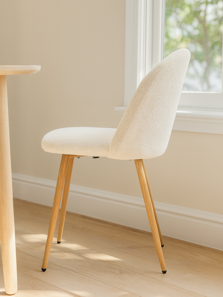 Lola Classic White & Natural Dining Chair 2pcs