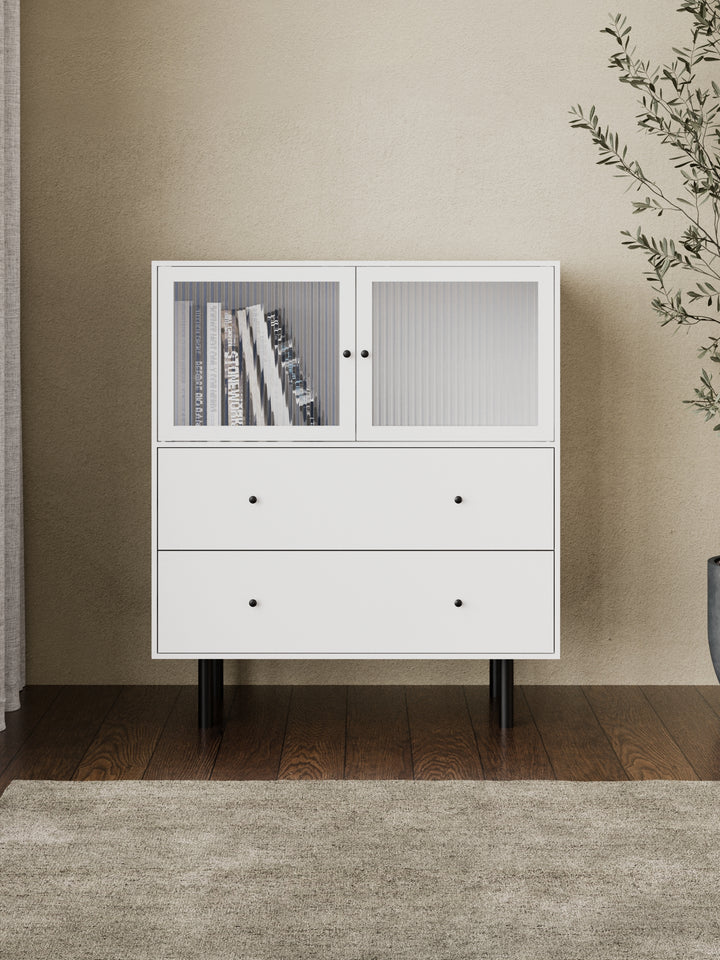 Bartlett White 2 Drawer Sideboard Cabinet