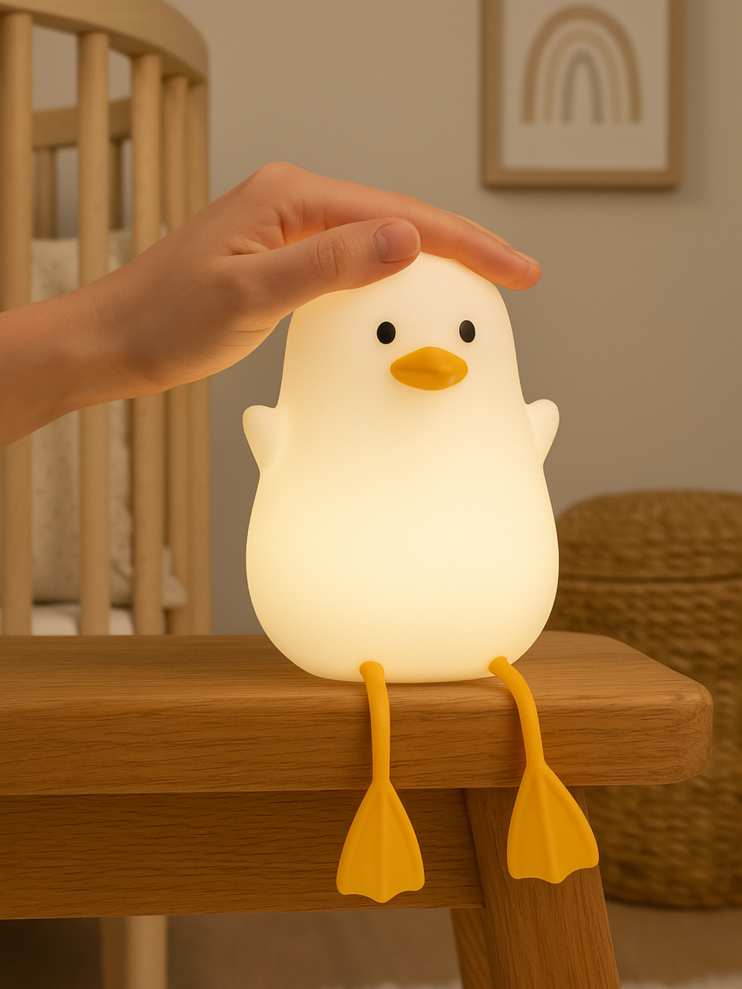 Soothing Nursery Glow Duck Touch Light