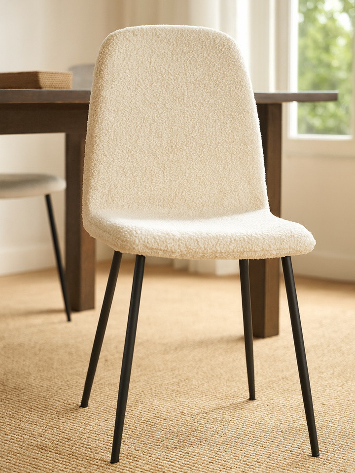 Estelle White & Black Dining Chair 2pcs