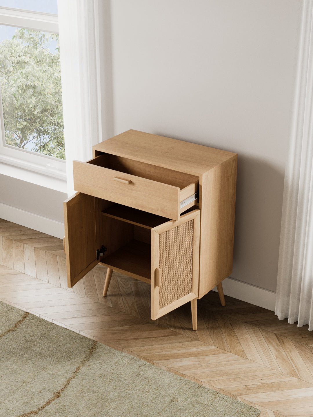 Elaine Natural Rattan Sideboard Cabinet