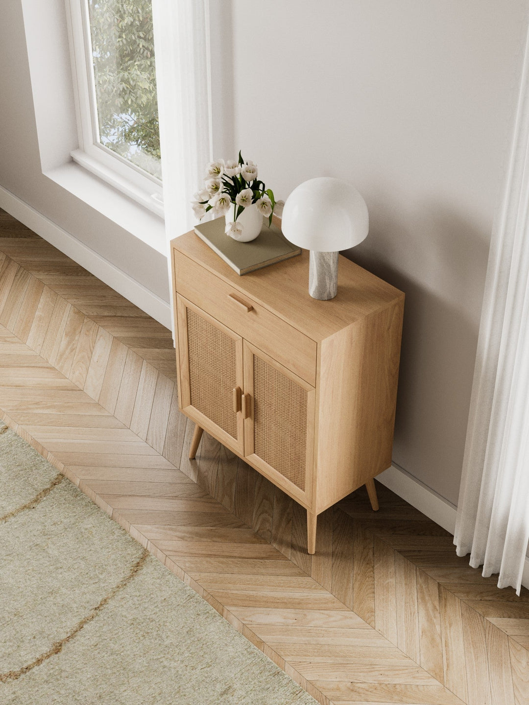 Elaine Natural Rattan Sideboard Cabinet Bundle 120cm