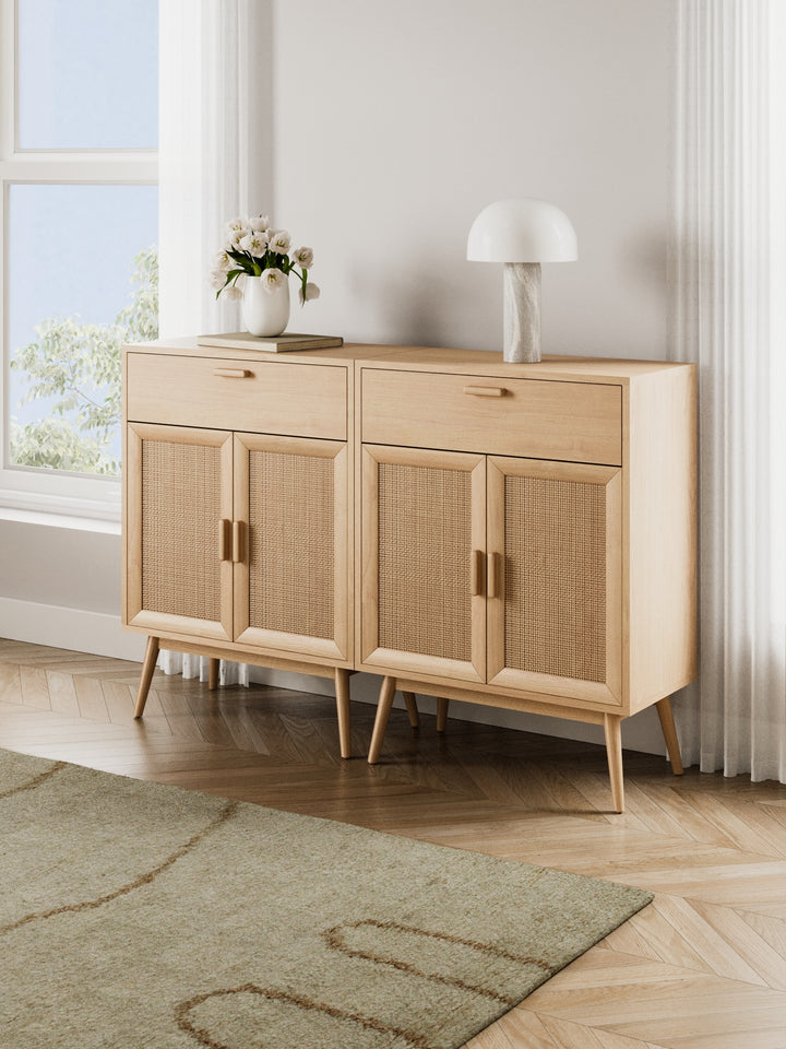Elaine Natural Rattan Sideboard Cabinet Bundle 120cm