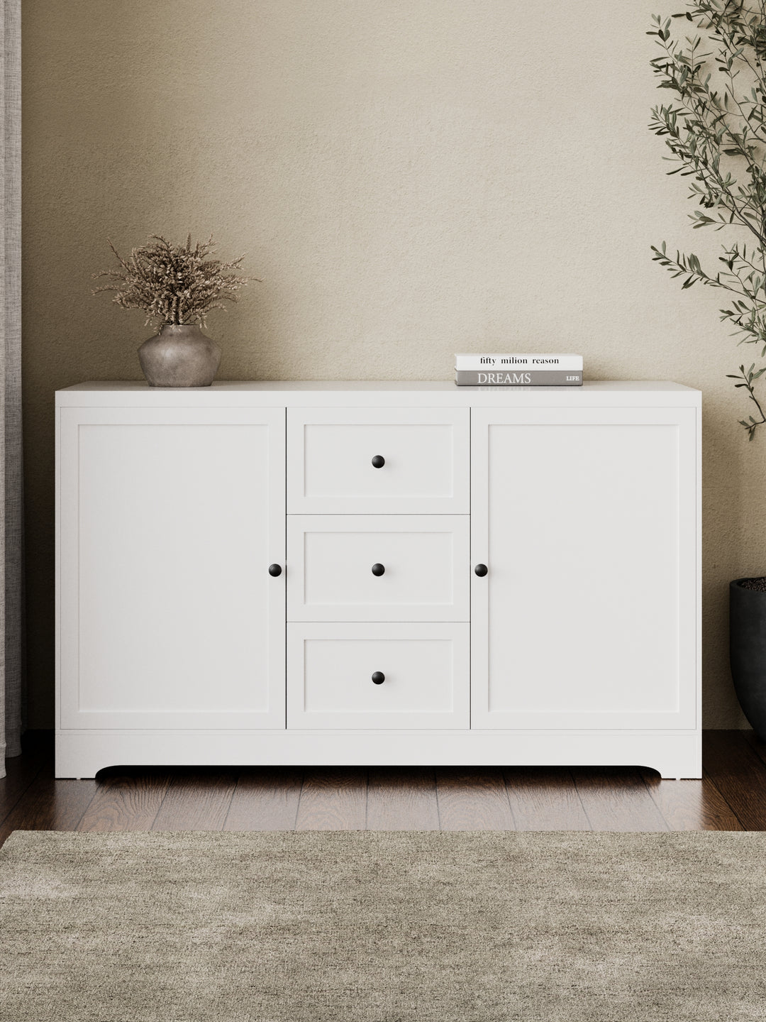 Louise White Hamptons Sideboard Cabinet