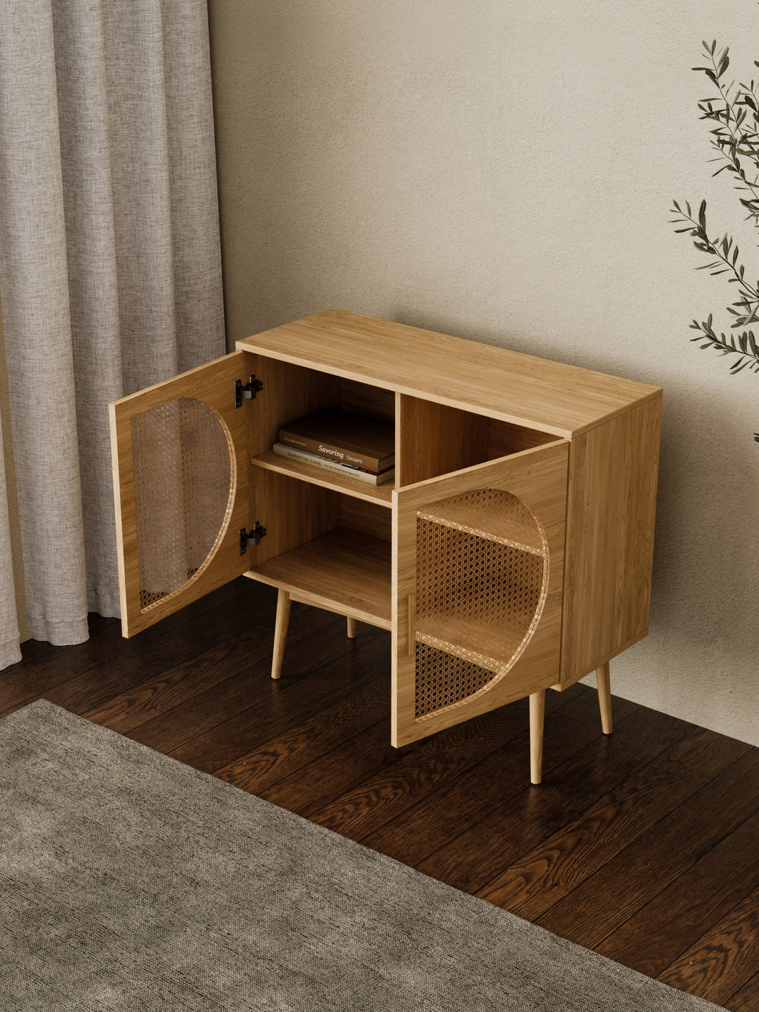 Roman Natural Rattan Sideboard Cabinet Bundle 160cm