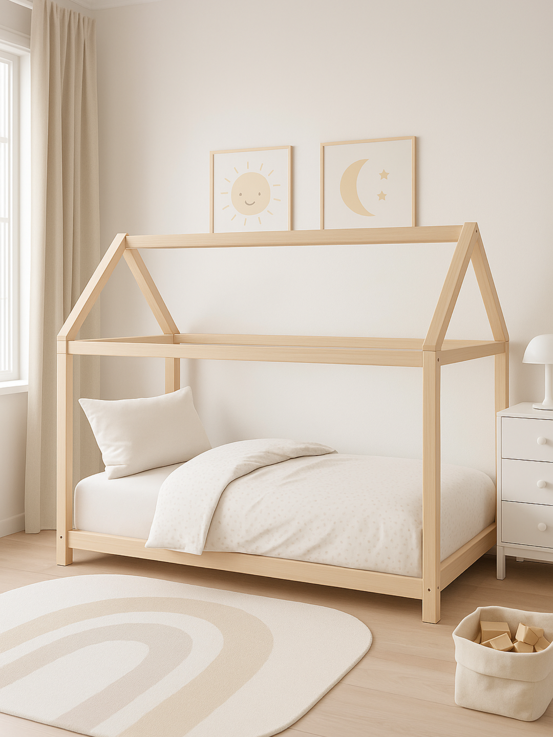 Frankie Natural Lullaby Kids Single Bed Frame