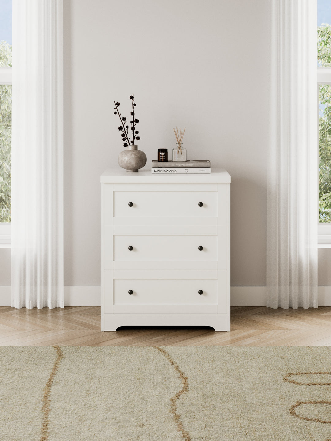 Louise White Hamptons 3-Drawer Dresser