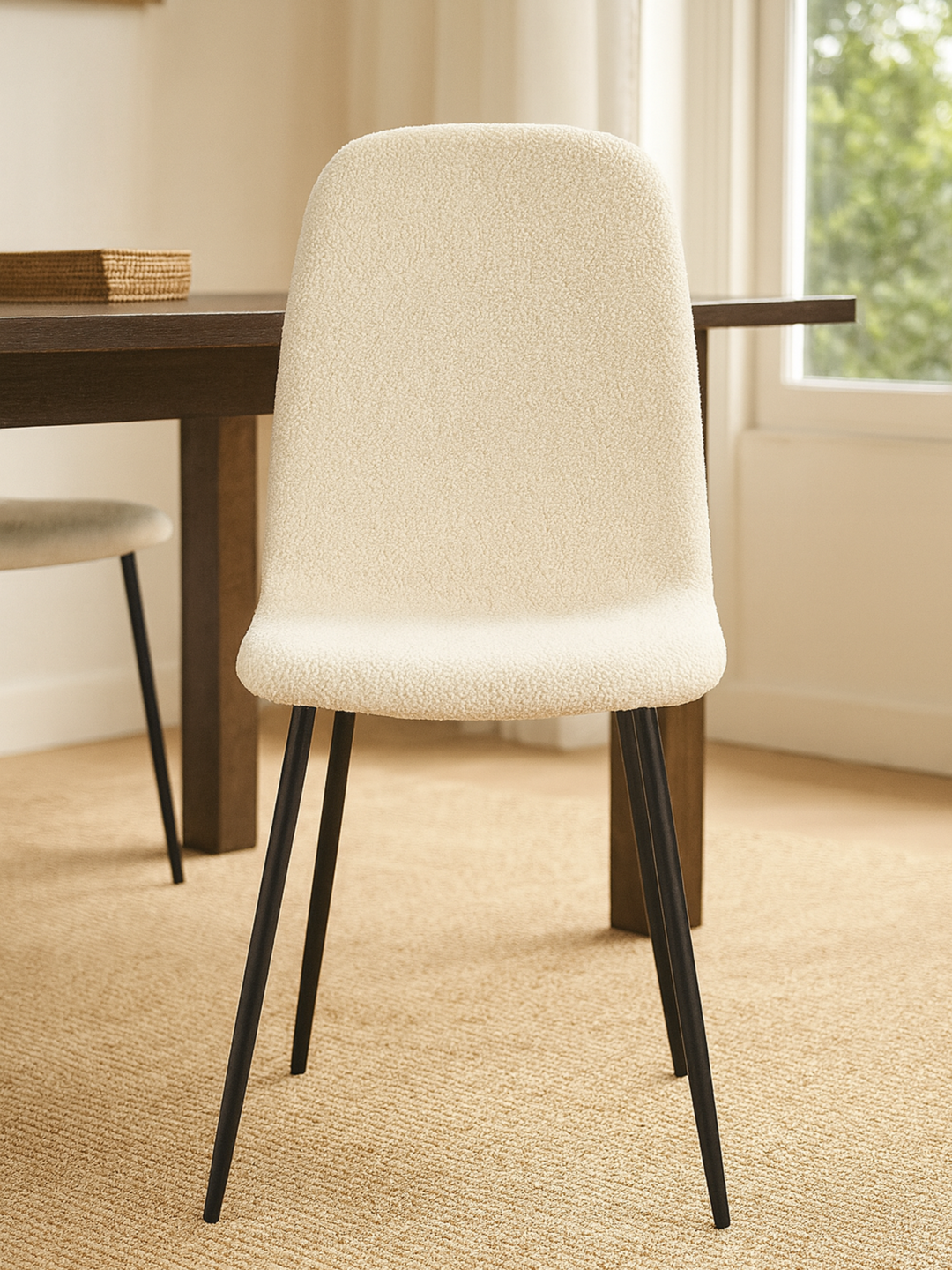 Estelle White & Black Dining Chair 2pcs