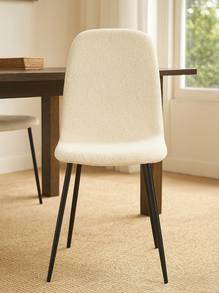 Estelle White & Black Dining Chair 2pcs