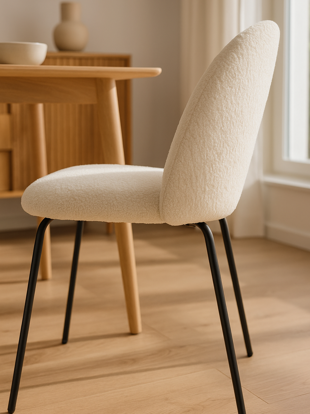 Lola Classic White & Black Dining Chair 2pcs