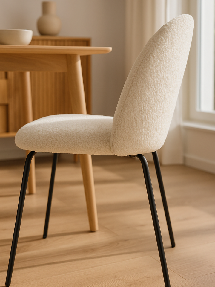 Lola Classic White & Black Dining Chair 2pcs