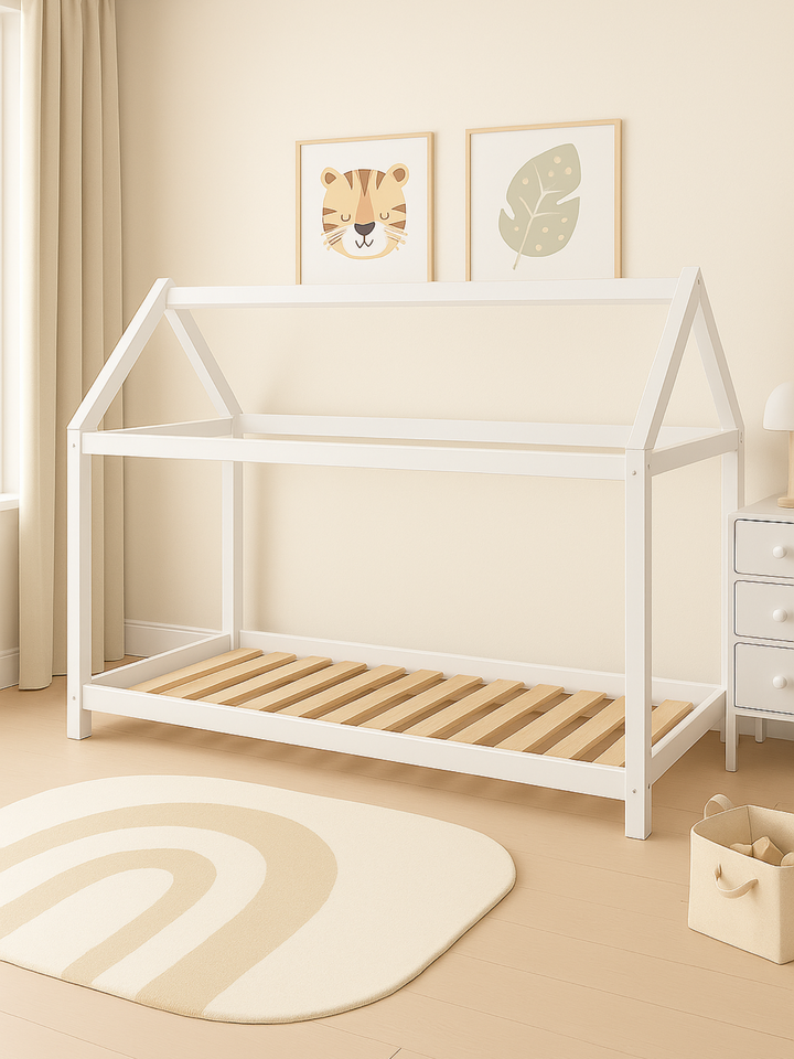 Frankie White Lullaby Kids Single Bed Frame
