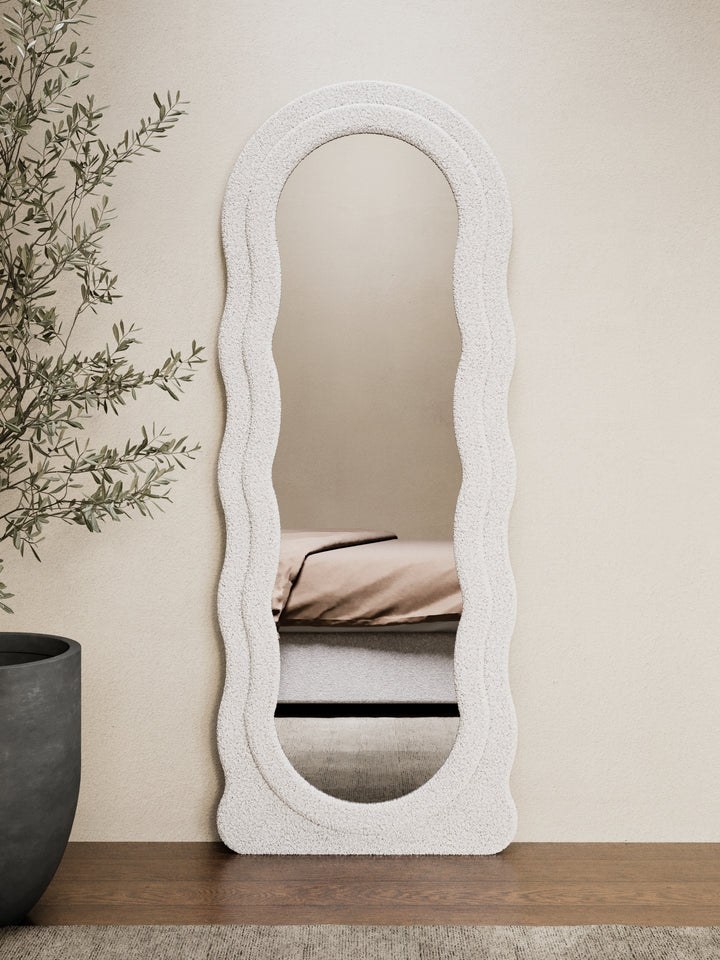 Alice White Boucle Full Length Mirror