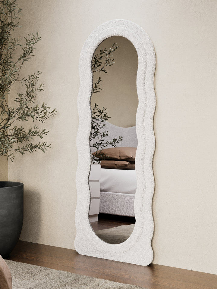 Alice White Boucle Full Length Mirror