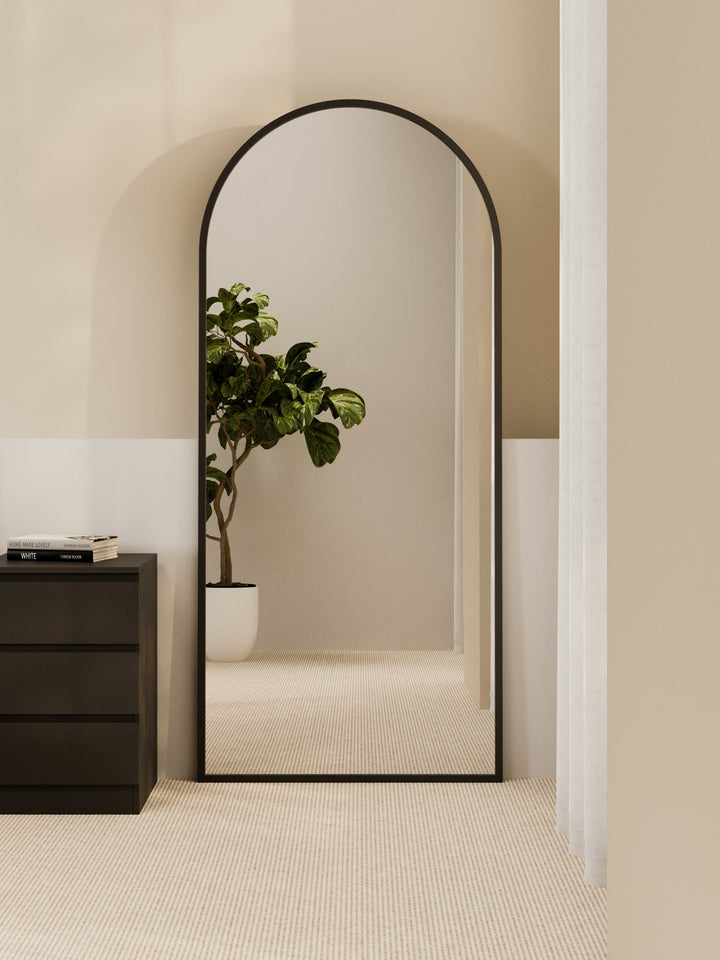 Kara Premium Black Arched Full Length Mirror