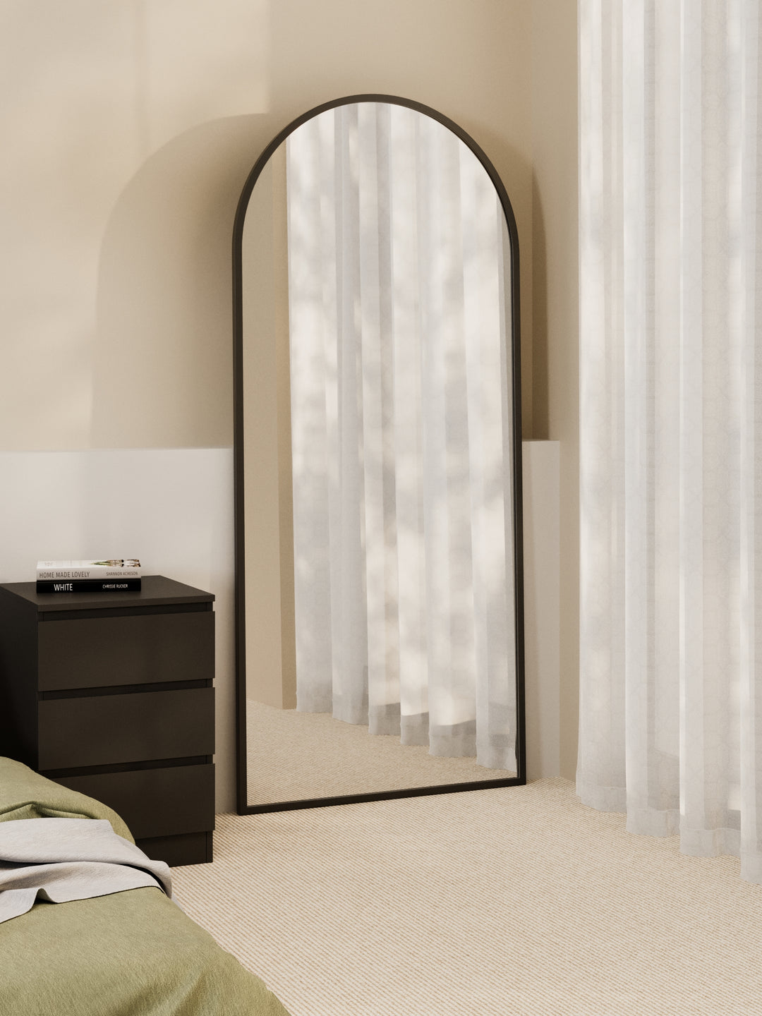 Kara Premium Black Arched Full Length Mirror