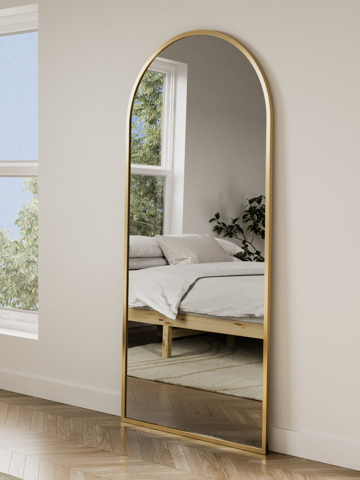 Kara Premium Gold Arched Full Length Mirror