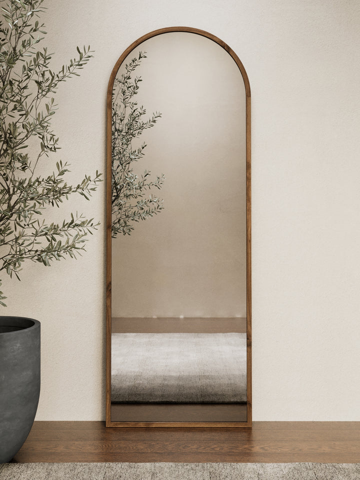 Margot Walnut Arched Full Length Mirror