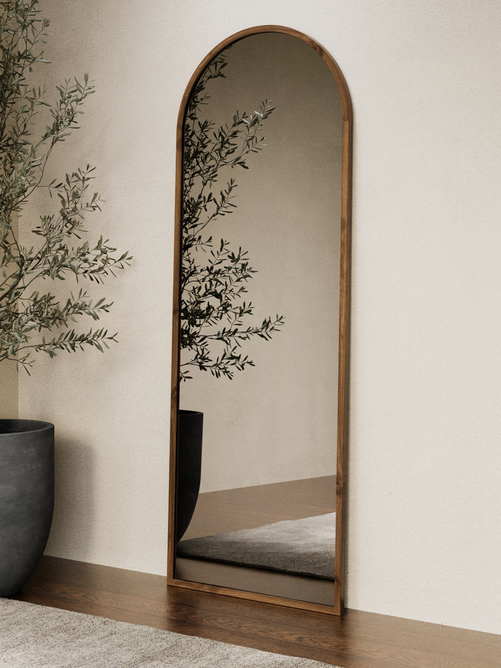 Margot Walnut Arched Full Length Mirror