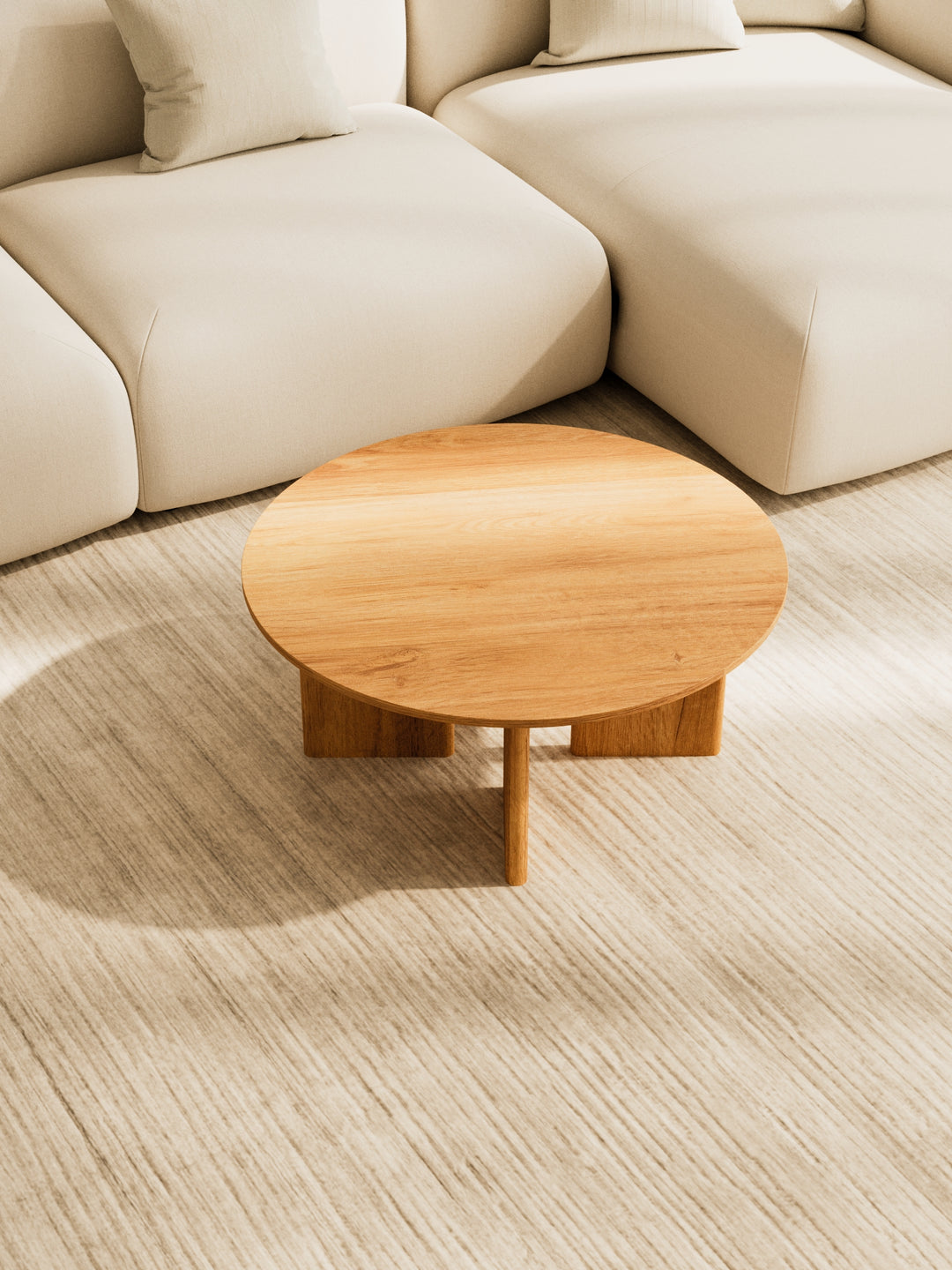 Asher Natural Round Coffee Table