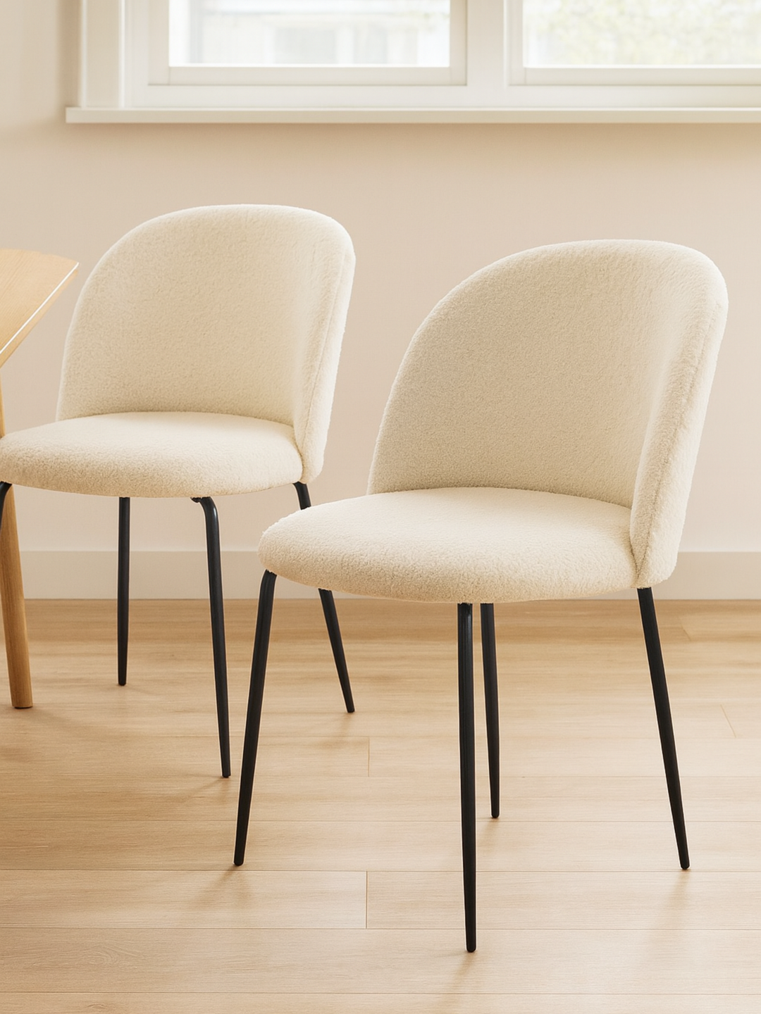 Lola Classic White & Black Dining Chair 2pcs