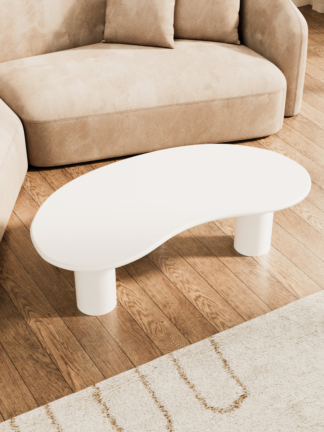 Devon White Pebble Coffee Table