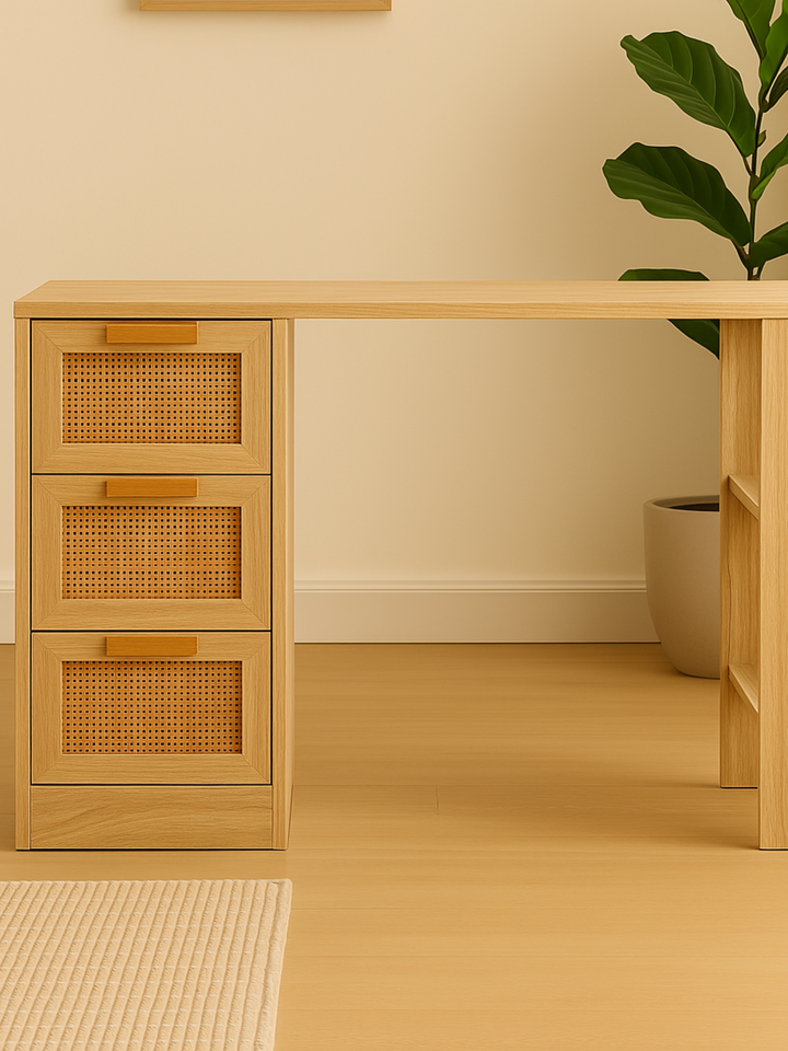 Sienna Natural Rattan Work Desk 120cm