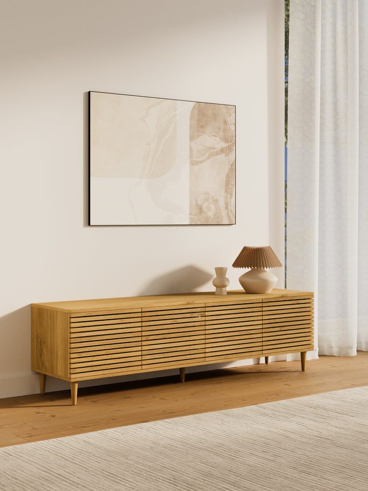 Alec Natural Oakwood Entertainment Unit 160cm