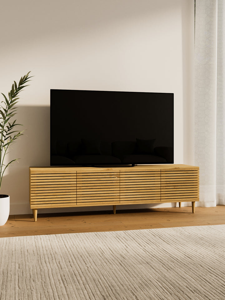 Alec Natural Oakwood Entertainment Unit 160cm