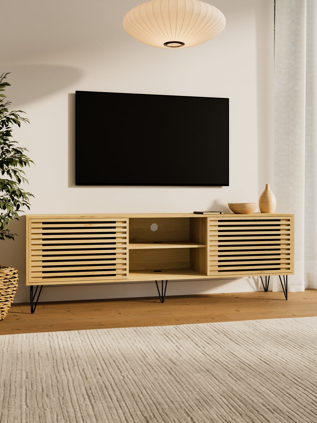 Rio Natural Wooden Entertainment Unit 180cm