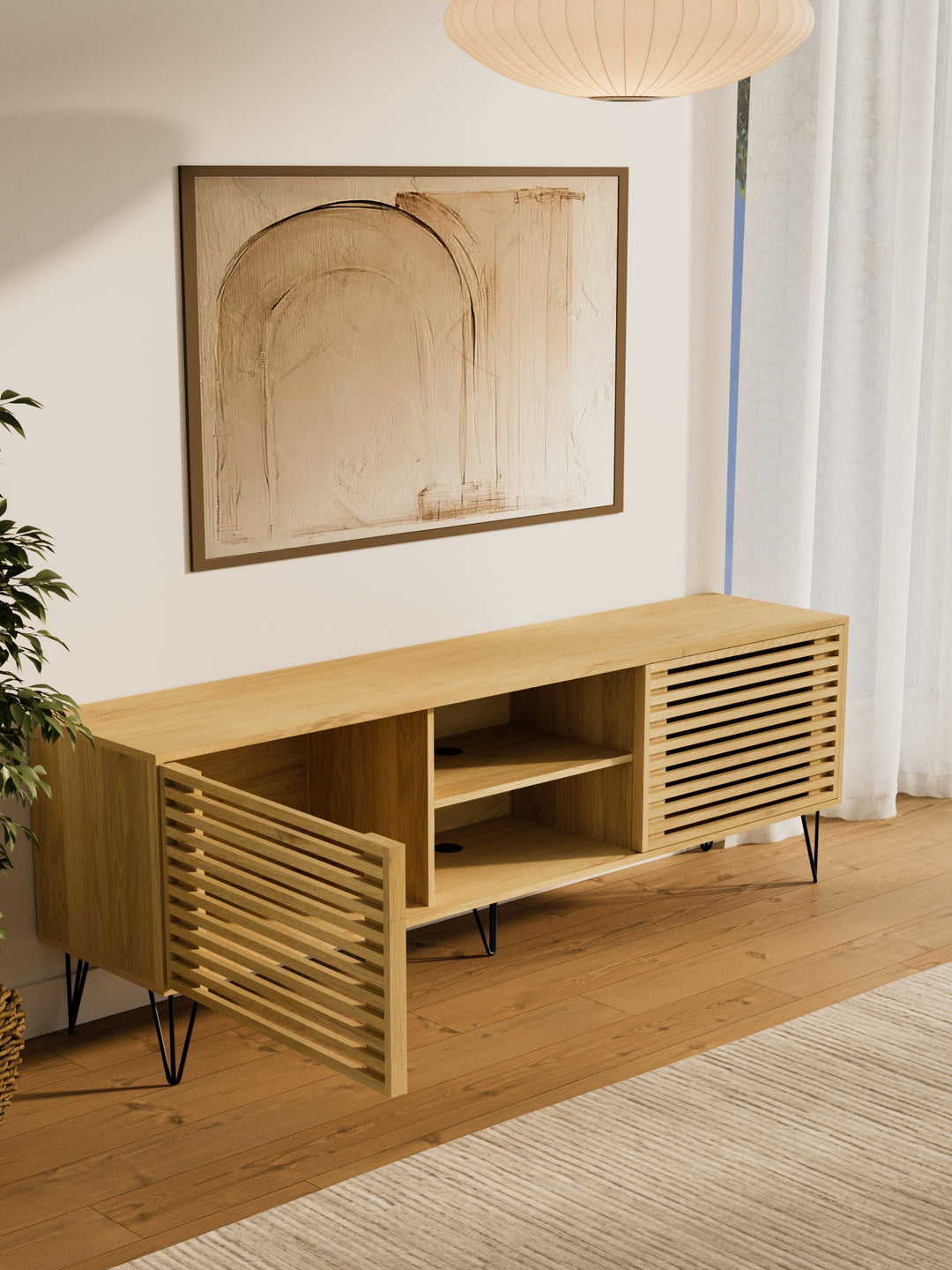 Rio Natural Wooden Entertainment Unit 180cm