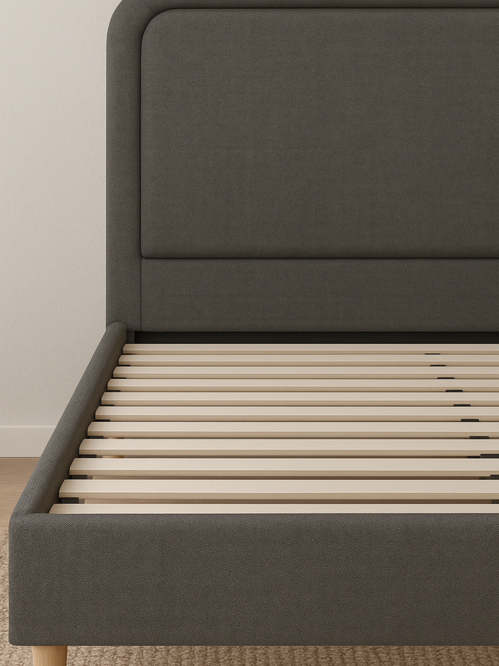 Nate Premium Grey Fabric Bed Frame