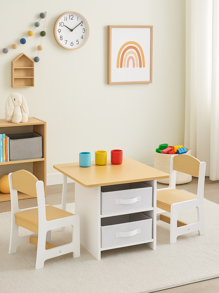 Hide & Seek Classic Natural Kids Table Set