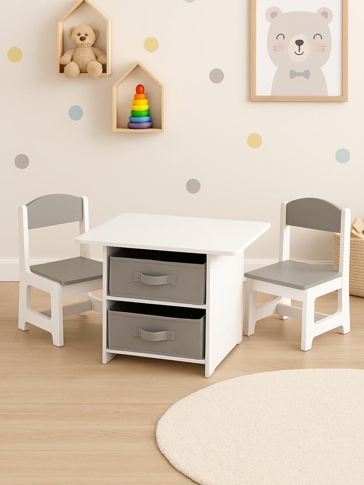 Hide & Seek Classic Grey Kids Table Set