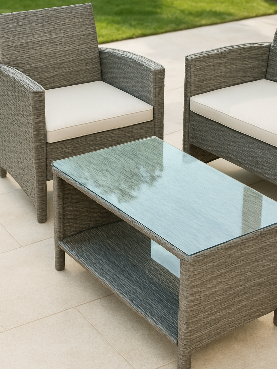 Hudson Grey 4 Seater Outdoor Lounge Set