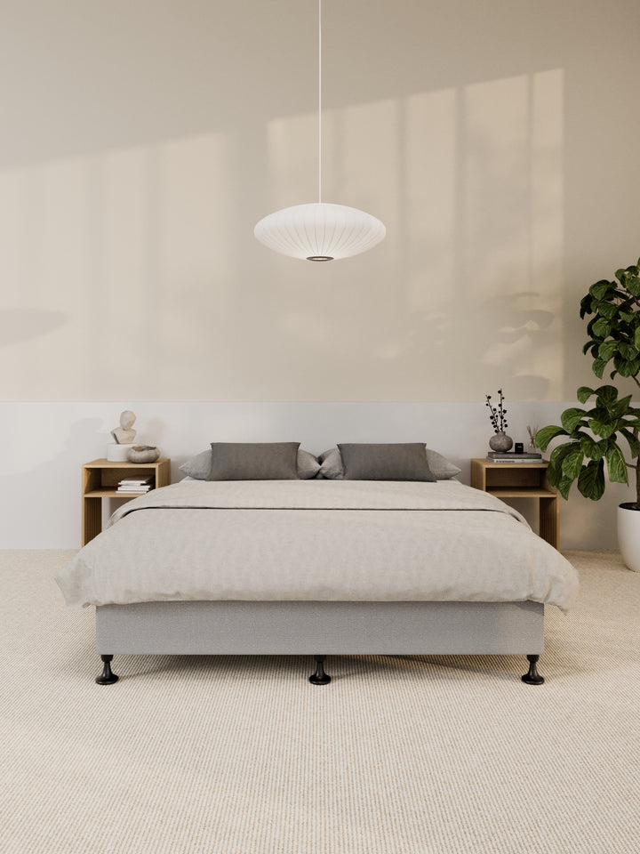 Alexandra Grey Platform Bed Base