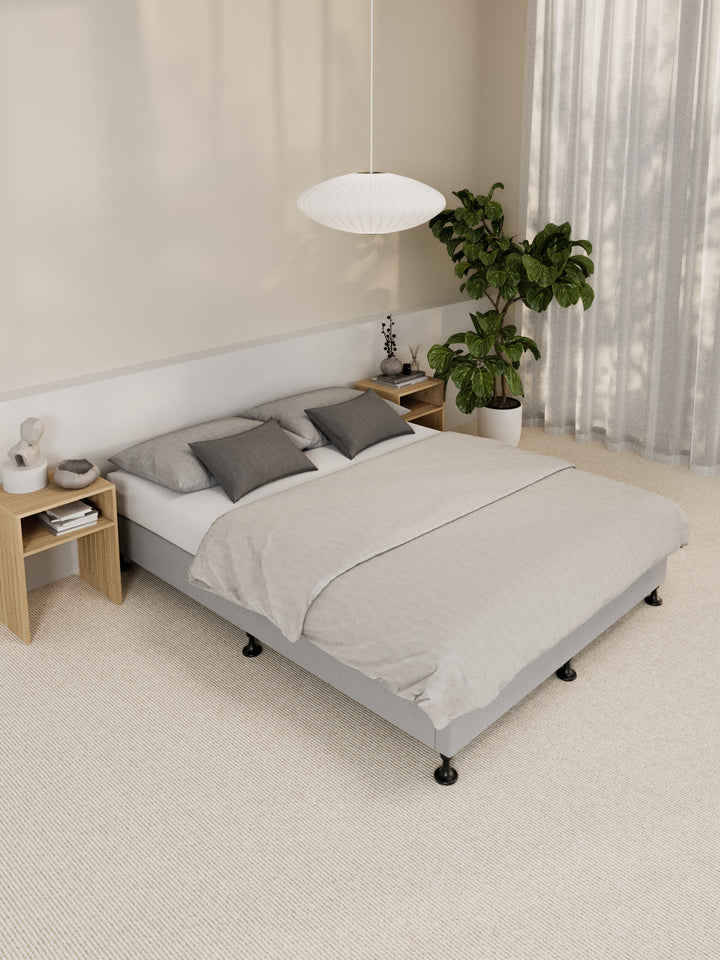 Alexandra Grey Platform Bed Base