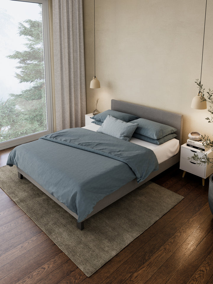 Francis Grey Fabric Bed Frame
