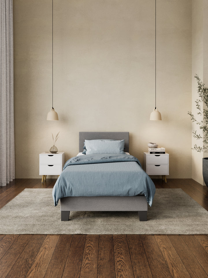 Francis Grey Fabric Bed Frame