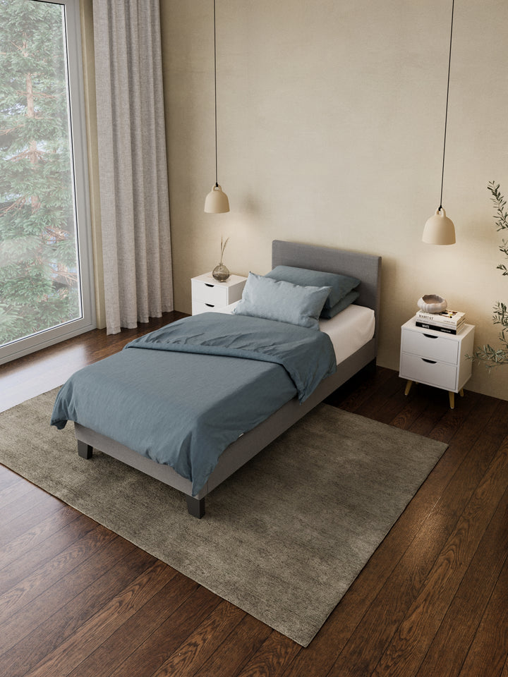 Francis Grey Fabric Bed Frame